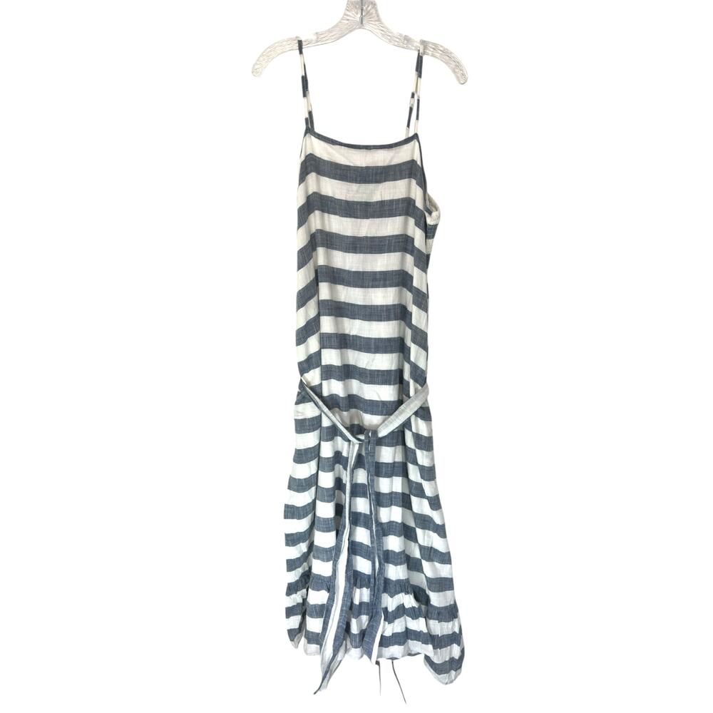 Roller Rabbit Dress Blue White Striped Nautical Sailor Relaxed Maxi Size XL